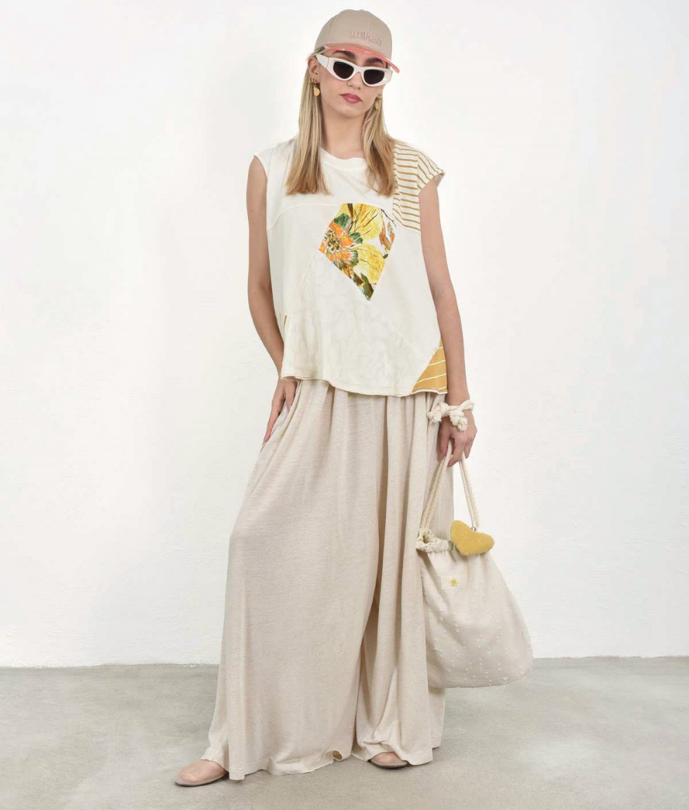 Patchwork Umbrella Blouse