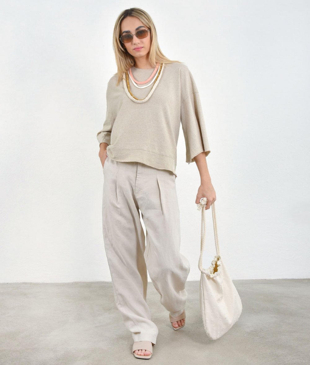 Blouse with 3/4 sleeves
