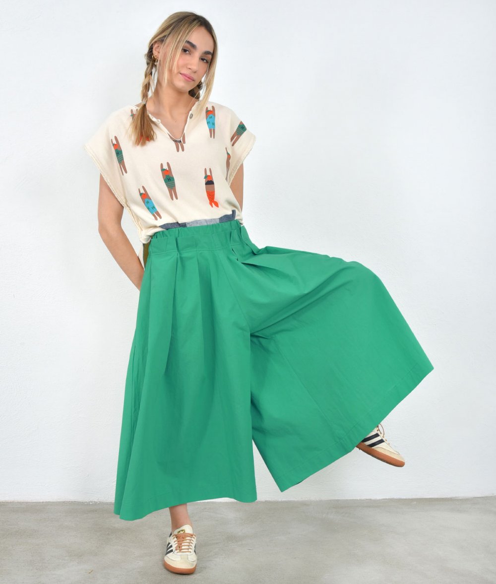 Zip culotte Pants