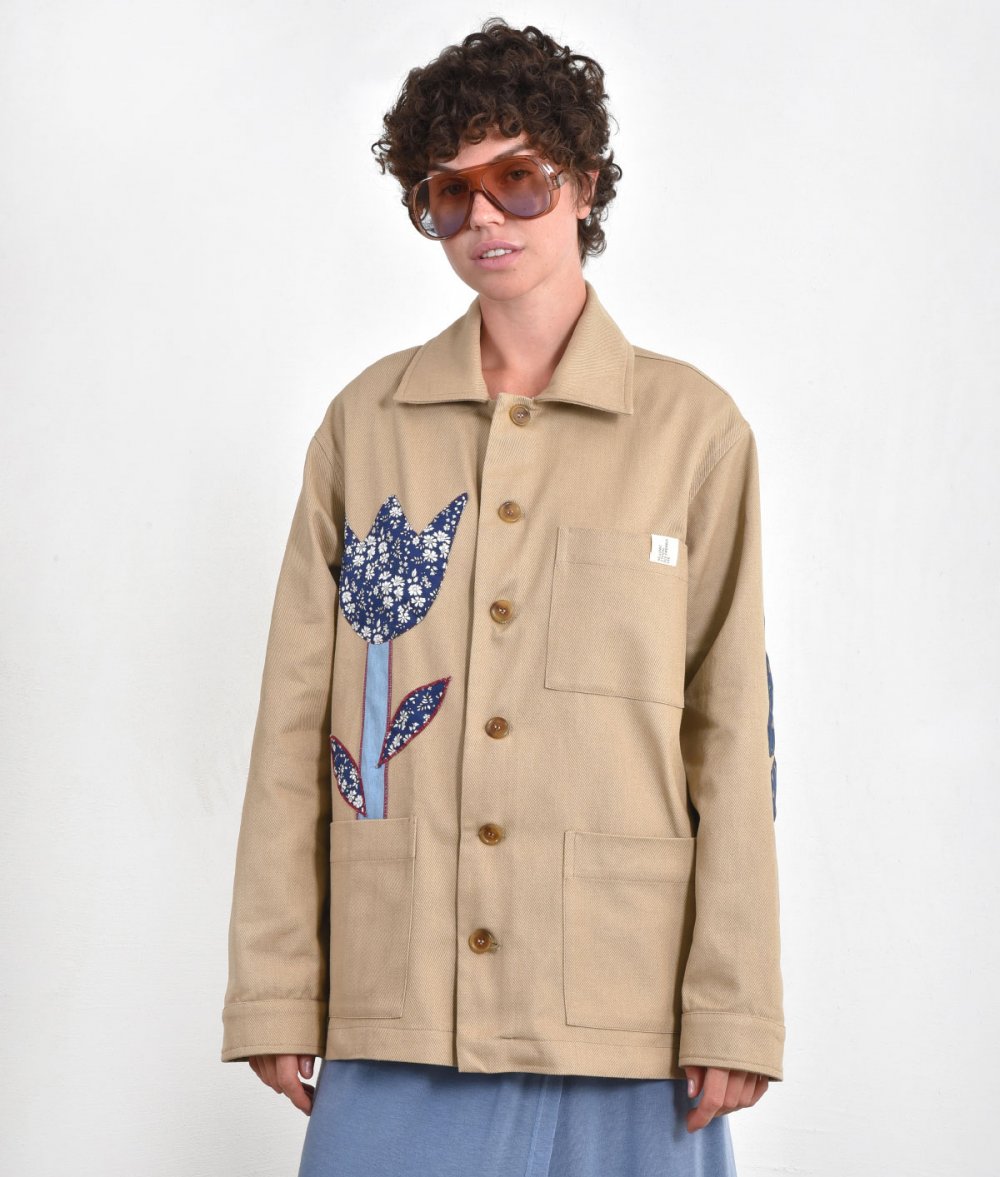 Appliqué Flower Jacket