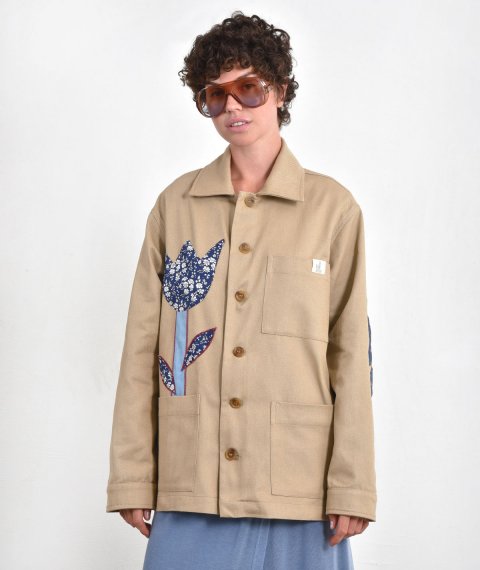Appliqué Flower Jacket