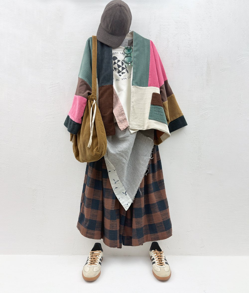 Check Zip Culotte Skirt