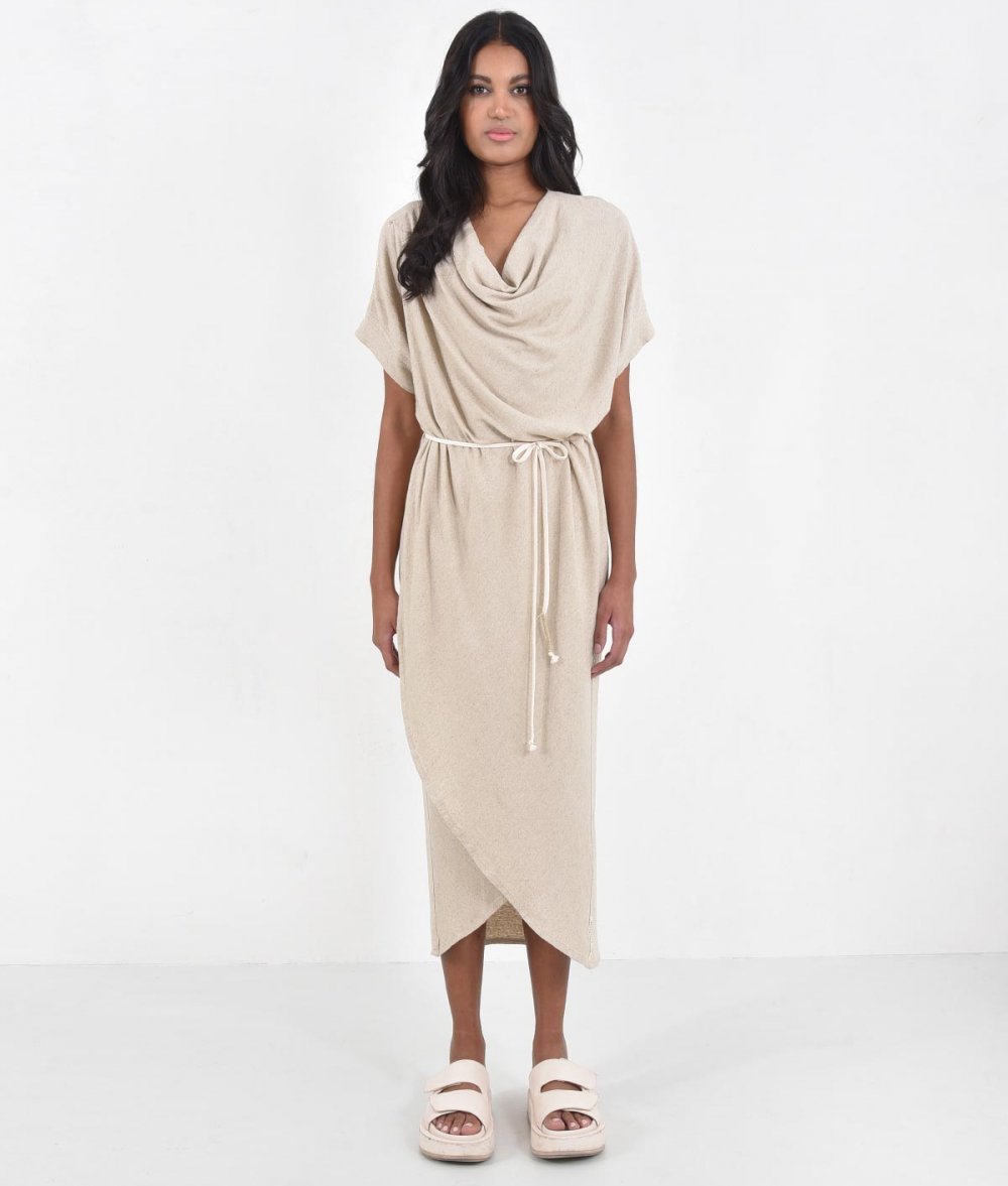 Wrap Front Dress With Belt