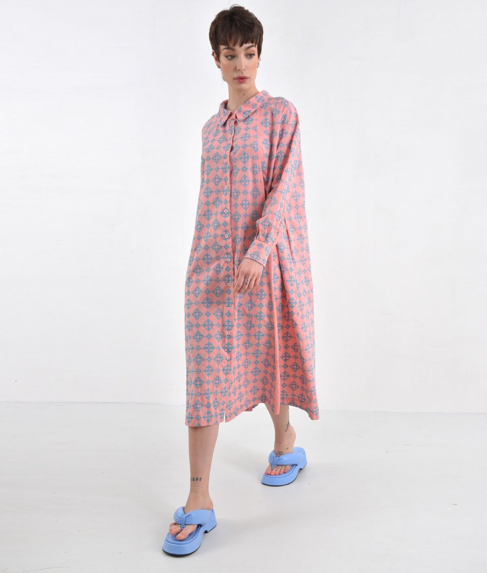 Jacquard Dress With Buttons