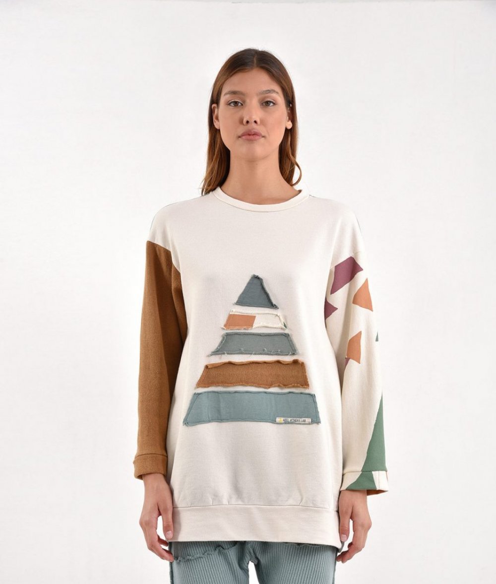 Unisex Patchwork Blouse Triangle