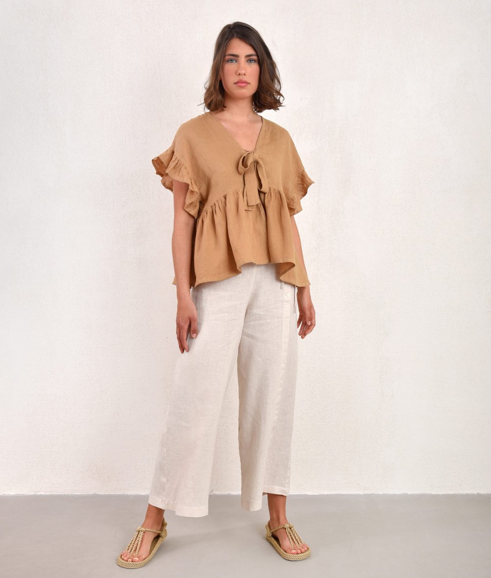 Polymorphic Blouse With Ruffles