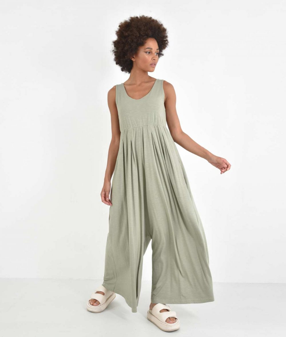 Jumpsuit With Hidden Pleats