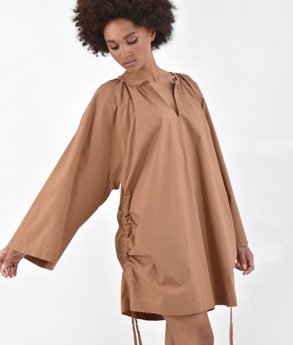 Poplin Blouse With Side Tunnel