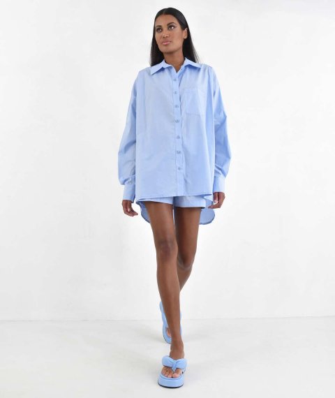 Poplin Shorts With Elastic Waist