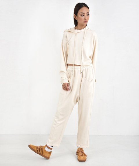 Unisex Bias Pleat Pants