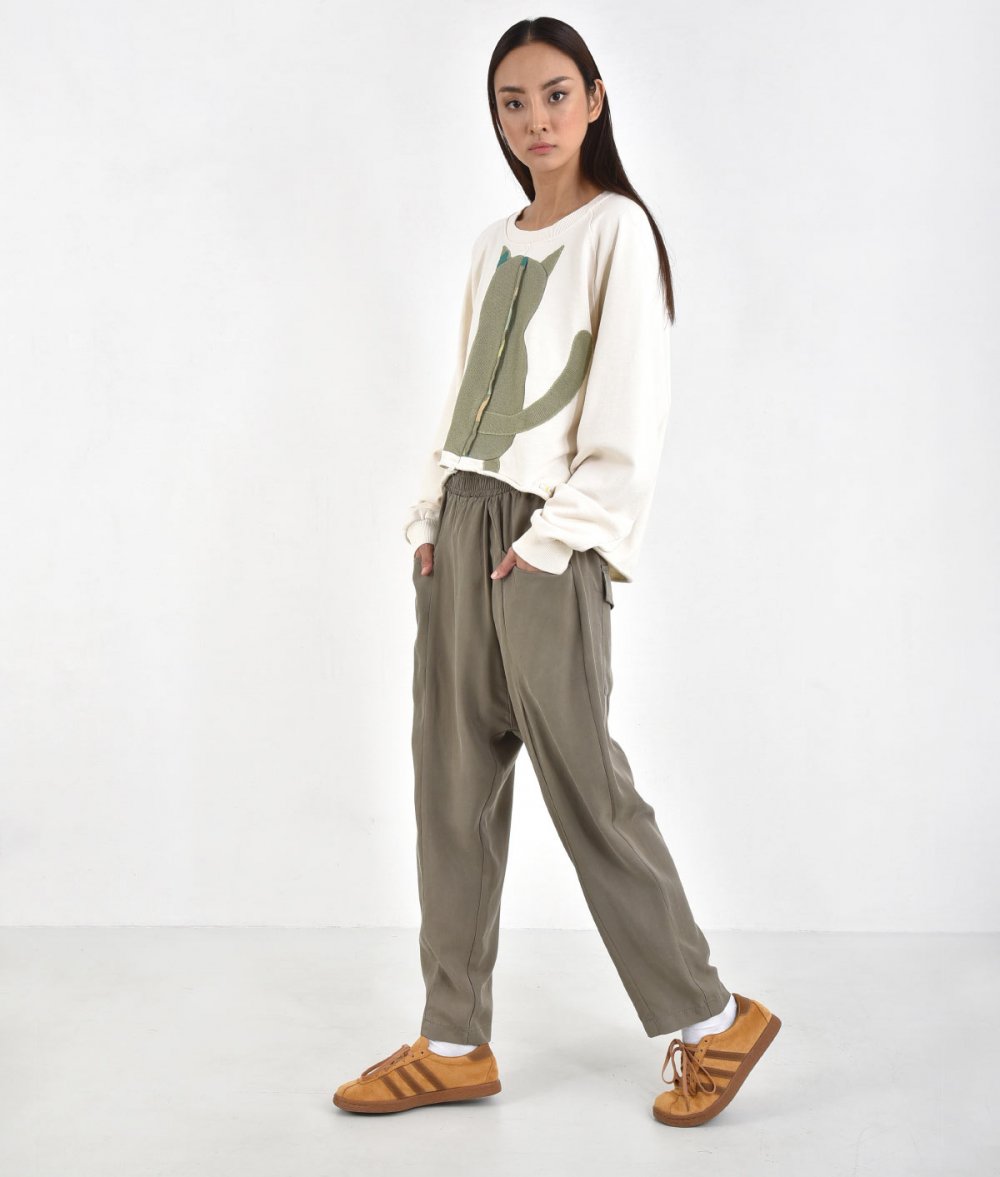 Lyocell Pants With Pleat