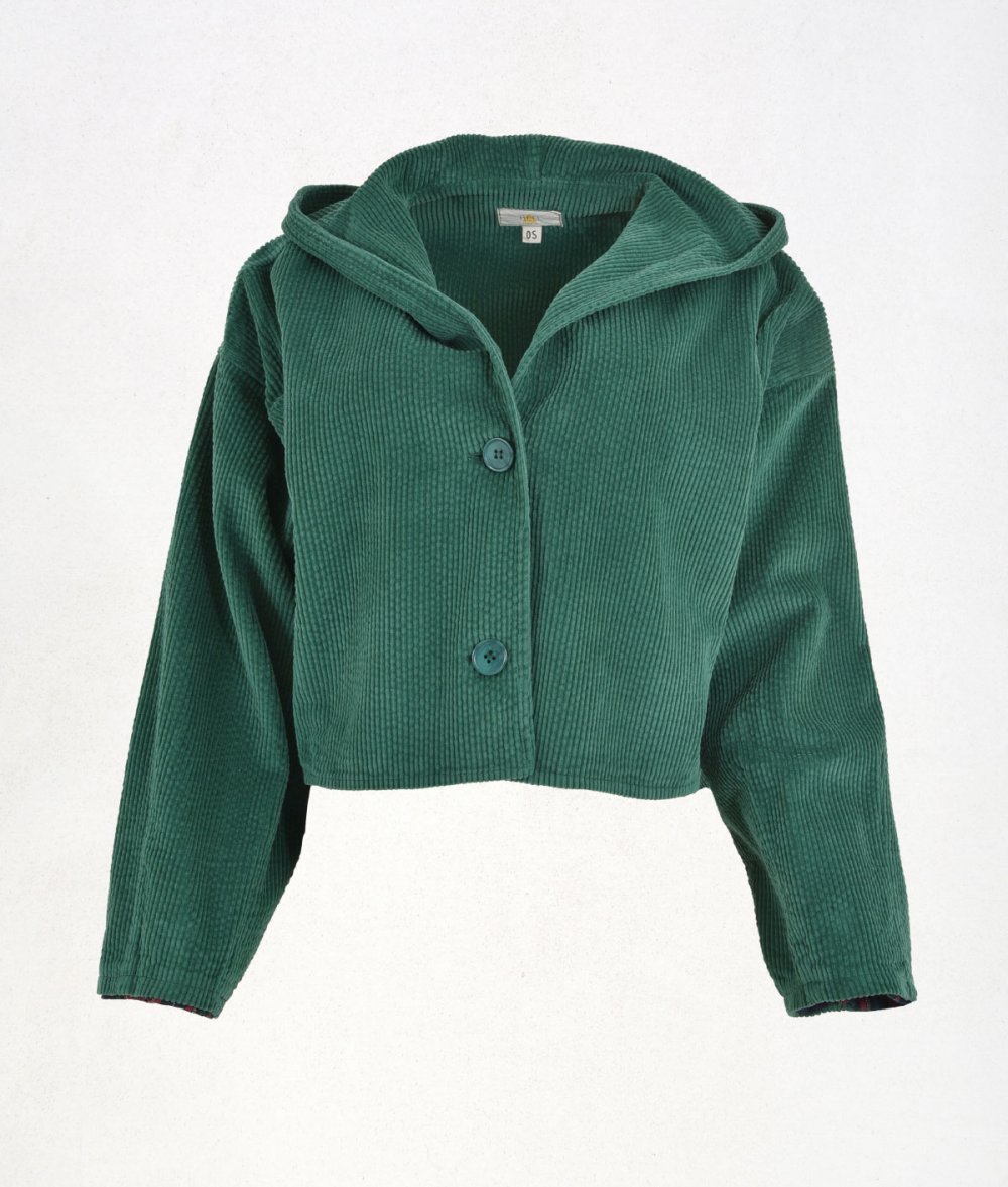 Corduroy Jacket With Hoodie