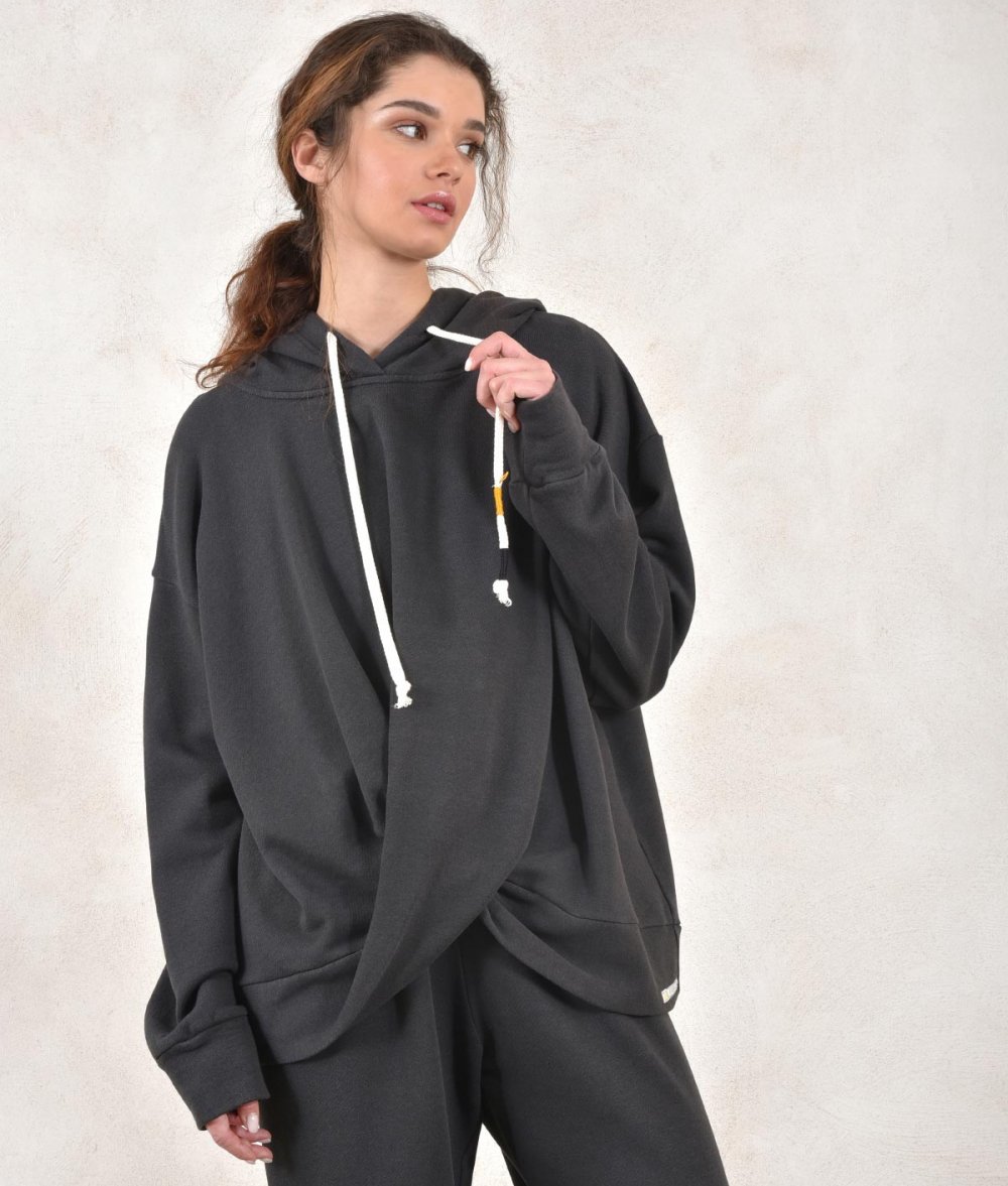 Oversized Wrap-Front With Hoodie